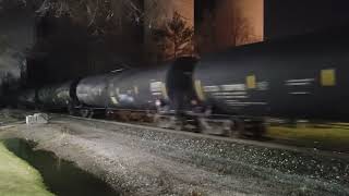 IAIS 513 heritage unit with mixed freight in Minooka Illinois [upl. by Eatnoed]