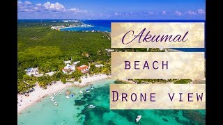 Akumal Riviera Maya Akumal bay drone video footage DJI Phantom Standard 3 [upl. by Anilef]