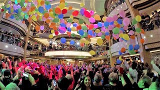 Balloon Drop Party on Princess Cruises Majestic Princess 4K [upl. by Nytsua]