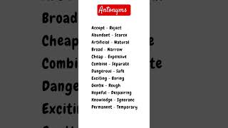 Antonyms words in english  antonyms  opposite word  english antonyms shorts [upl. by Amorete]