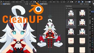 BLENDER Rigging Clean up and POSE Library stage [upl. by Lled694]