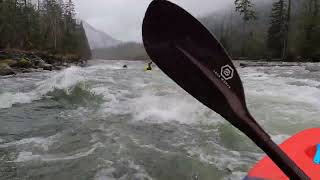 North Fork of the Skykomish Kayaking below Drum Beater to Galena in a Pyranha ReactR Kayak [upl. by Ayad]