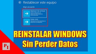 🪟 Reinstalar WINDOWS 10 y 11 sin perder datos ✔️ [upl. by Aisanahta]