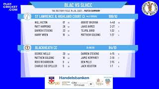 Kent CL  Premier  Blackheath CC v St Lawrence amp Highland Court CC [upl. by Isidro356]