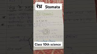 Stomata science class10 notes cbse board important [upl. by Kelula477]