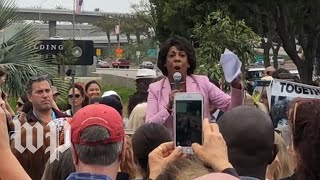 Rep Waters on Trump administration Tell them they’re not welcome [upl. by Enilreug943]