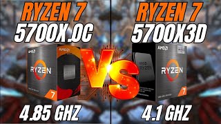 Ryzen 7 5700X oc VS Ryzen 7 5700X3D  Qual o Melhor Clock vs 3D VCache [upl. by Ianaj]