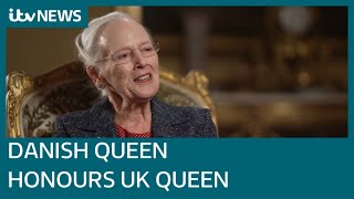 Queen Margrethe II of Denmark says Queen Elizabeth II made enormous impression on her  ITV News [upl. by Tierney]