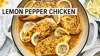 LEMON PEPPER CHICKEN  The Easiest 15Minute Dinner Recipe [upl. by Tnairb]