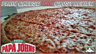 PAPA JOHNS® THIN CRUST CHEESE PIZZA REVIEW 🧀🍕 [upl. by Ermentrude]