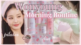 WONYOUNG MORNING ROUTINE 🎀 aesthetic morning motivation  vlog [upl. by Eseerahs]