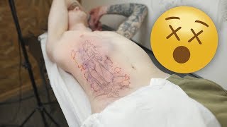 Soooo viel SCHMERZEN 😭  die SCHLIMMSTE Stelle  Vlog 5 Tattoo Tipps [upl. by Horsey]