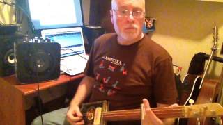 Cigar Box Guitar No 2  4 string open G tuning [upl. by Ycnalc]