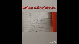 Biphasic action of atropine atropine katzung pharmamcology nursing pharmacist pharma [upl. by Ennobe]