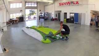 how to packfold your paraglider  skywalk Paragliders [upl. by Enyawed]