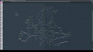 Musical Map of Europe Midi Art [upl. by Ahserak]