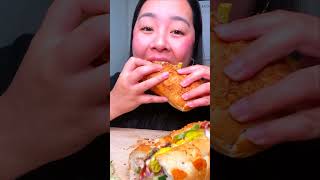 Subway Tuna Sandwich Mukbang 🥪 [upl. by Bouzoun]