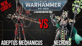 NEW CODEX  Adeptus Mechanicus Vs Necrons  Warhammer 40k Battle Report [upl. by Eltsyrk]