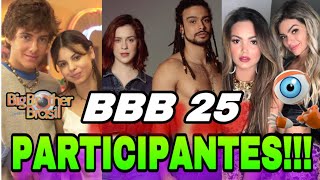 BBB 25 LISTA OFICIAL DOS CAMAROTES 8 DUPLAS PARTICIPANTES [upl. by Chimene302]