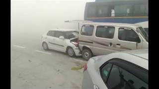 Mega Car Pile Up on Delhi Agra Highway [upl. by Yahsal]