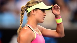 Eugenie Bouchard v Kiki Bertens highlights 1R  Australian Open 2015 [upl. by Icats]