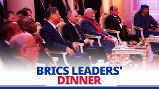 PM Modi and other BRICS leaders attend dinner hosted by President Putin in Kazan Russia [upl. by Reseda164]