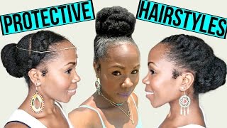 FAST Protective Hairstyles For Hair Growth amp Length Retention  NATURAL HAIR [upl. by Brunhilde583]