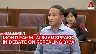 Mohd Fahmi Aliman speaks in debate on repealing Section 377A [upl. by Ennylyak]