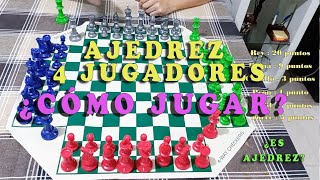 Te enseñamos cómo jugar Ajedrez 4 jugadores es BRUTAL  Reglas ajedrez 4 jugadores [upl. by Lacefield]