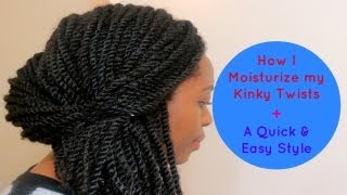 74 How to Moisturize Kinky Twists  A Quick Style Tutorial [upl. by Means]