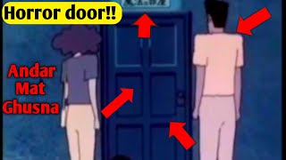 Shinchan horror episode in hindi 😱😫  Horror door  Toon dubber duo [upl. by Atinet]