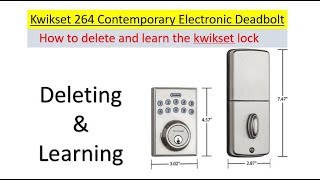 How To Reset And Learn The Kwikset 264 Electronic Deadbolt Door Lock by using the 0 key [upl. by Adiaroz430]