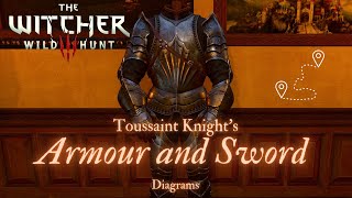 Toussaint Knight’s Armour amp Sword Diagram Set  Witcher 3 Next Gen Upgrade [upl. by Ardnosal]