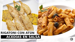 Pasta RIGATONI con ATÚN  ACEDÍAS con salsa de MARACUYÁ  con Arguiñano [upl. by Kristel220]