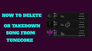 How to delete or Take down a song distributed on Tunecore [upl. by Ardnat500]