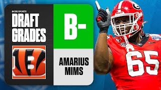 2024 NFL Draft Grades Bengals select Amarius Mims No 18 Overall  CBS Sports [upl. by Darla]