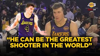 Dalton Knecht can be the GOAT Shooter  Austin Reaves on the ESPN LA Lakers Radio Network [upl. by Einneb]