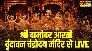 Shree Damodar Aarti Live । श्री दामोदर आरती वृंदावन Chandrodaya Mandir श्रीधाम वृंदावन । Hindi News [upl. by Eugenia79]