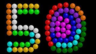 Color Ball Counting  150  The Kids Picture Show Fun amp Educational Learning Video [upl. by Ahsela]