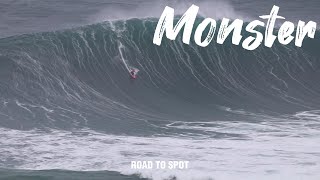 Giant waves in Nazaré  Portugal 😱 [upl. by Mindi]