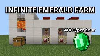 INFINITE amp EASY Emerald Farm In Minecraft 121BedrockJavaMCPEXbox minecraft viral [upl. by Latreece439]