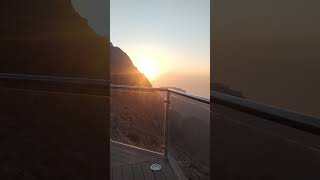 Sunset at Jebel Jais UAE nature jebeljaismountain uae sunset naturelovers naturephotography [upl. by Luemas]