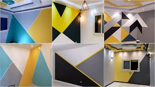 100 Geometric Wall Painting Designs Ideas 2024  Geometric Accent Wall Paint  Wall Painting Design2 [upl. by Nosro]