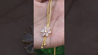 1 gram micro gold plated flower pendant elegant design short chain for daily wear jairusjewelsin [upl. by Twitt]