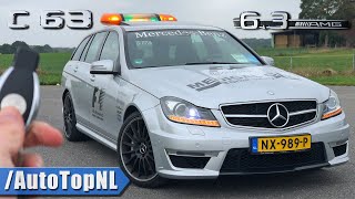 C63 AMG F1 Medical Car REVIEW on AUTOBAHN NO SPEED LIMIT by AutoTopNL [upl. by Harbard]