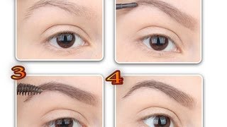 How to Eyebrows 3 part pencil amp eyeshadow amp Eyebrow Gel [upl. by Anomor]