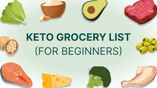 KETO GROCERY LIST FOR BEGINNERS Keto Food List [upl. by Barcot327]