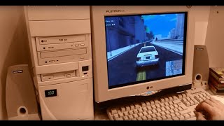 Retrokomputer do gier RETROPC for games  Windows 98 Voodoo 3 3dfx Pentium III II [upl. by Lello]