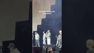 Seventeen sings Pretty U with the crowd 🥰 seventeenworldtour seventeen carat kpop the8 hoshi [upl. by Nylsirk]