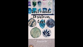 Last minute xmas card watercolor xmas card weihnachten diy inspiration [upl. by Jamilla]